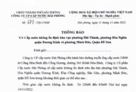 Thông báo cấp nước không ổn định khu vực các phường: Hải Thành, Hòa Nghĩa (quận Dương Kinh) và phường Minh Đức (quận Đồ Sơn)