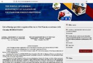 Công bố danh sách 39 nhà cung cấp nước ngoài đăng ký thuế tại Việt Nam