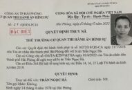 Công an quận Lê Chân bắt đối tượng truy nã đặc biệt