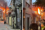 Hỏa hoạn thiêu rụi căn nhà hai tầng khi chủ nhà đi vắng