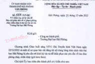 Yêu cầu Trường Đại học Hải Phòng khẩn trương khắc phục vi phạm về PCCC; bố trí, ổn định chỗ ở của sinh viên, báo cáo kết quả thực hiện trước ngày 15/01/2023