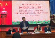 Quận ủy Lê Chân: Xác định chủ đề năm 2023 là “Tăng cường kỷ cương thu chi ngân sách-Quản lý đất đai, đô thị-Thực hiện chuyển đổi số”.