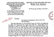 Thông báo kết quả xét tặng danh hiệu “Nghệ nhân Nhân dân”, “Nghệ nhân Ưu tú” nghề thủ công mỹ nghệ năm 2022 trên địa bàn thành phố Hải Phòng