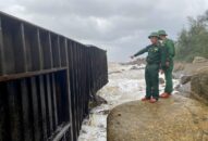 10 container hàng hóa bị rơi xuống biển vì sóng to gió lớn