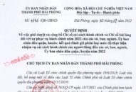 Hải Phòng: Công bố các chỉ số Par Index, SIPAS năm 2022 của cơ quan hành chính nhà nước