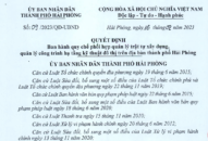 Quyết định ban hành Quy chế phối hợp quản lý trật tự xây dựng, quản lý công trình hạ tầng kỹ thuật đô thị trên địa bàn thành phố Hải Phòng
