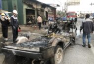 Thông tin về vụ cháy xe ô tô trước cửa nhà số 299 đường Đình Vũ, quận Hải An
