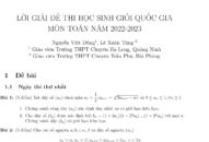 Đáp án môn Toán kỳ thi học sinh giỏi quốc gia của nhóm thầy giáo Lê Xuân Tùng, Trường THPT Chuyên Trần Phú (Hải Phòng)