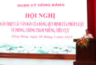 Quận ủy Hồng Bàng: Quán triệt các văn bản của Đảng, quy định của Nhà nước về phòng, chống tham nhũng tiêu cực