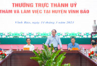 Thường trực Thành ủy làm việc với Ban Chấp hành Đảng bộ huyện Vĩnh Bảo