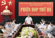 Phiên họp thứ ba của Ban Chỉ đạo phòng, chống tham nhũng, tiêu cực thành phố Hải Phòng