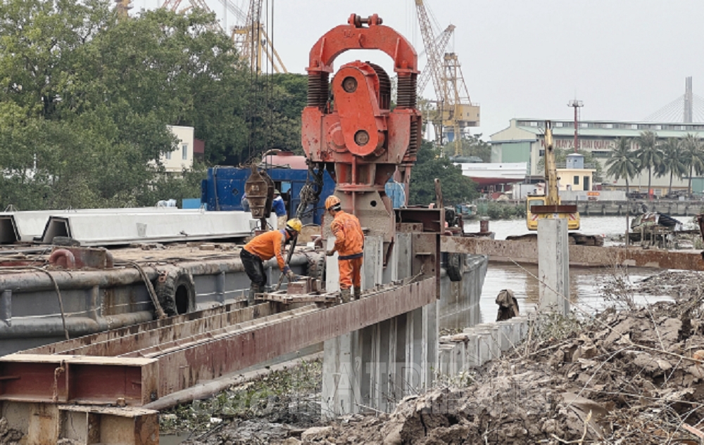 Dự án chỉnh trang sông Tam Bạc: Bảo đảm tiến độ, chất lượng công trình