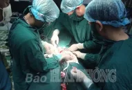 Trung tâm Y tế quân dân y Bạch Long Vĩ mổ cấp cứu người bệnh chửa ngoài tử cung