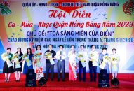 Quận Hồng Bàng: Hội diễn Ca Múa Nhạc chào mừng Kỷ niệm các ngày lễ lớn và hưởng ứng Lễ hội Hoa Phượng Đỏ-Hải Phòng năm 2023