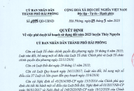 Ủy ban nhân dân thành phố phê duyệt Kế hoạch sử dụng đất năm 2023 huyện Thủy Nguyên