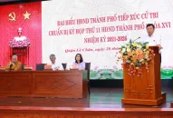 Trưởng Ban Quản lý Khu kinh tế Hải Phòng và Tổ đại biểu HĐND thành phố tiếp xúc cử tri tại quận Lê Chân