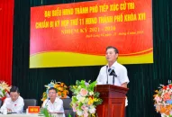 Chủ tịch UBND thành phố Nguyễn Văn Tùng cùng Tổ đại biểu số 1 HĐND thành phố tiếp xúc cử tri huyện đảo Bạch Long Vĩ