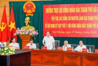 Thường trực HĐND thành phố tiếp xúc cử tri nguyên lãnh đạo chủ chốt thành phố lấy ý kiến tham gia vào nội dung Kỳ họp thứ 11 HĐND thành phố khóa XVI