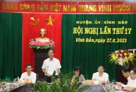 Huyện uỷ Vĩnh Bảo quyết tâm lãnh đạo hoàn thành các chỉ tiêu về xây dựng nông thôn mới kiểu mẫu