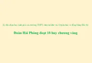 Kỳ thi chọn học sinh giỏi các trường THPT chuyên khu vực Duyên hải và đồng bằng Bắc bộ: Đoàn Hải Phòng đoạt 18 huy chương vàng