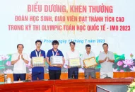 Biểu dương, khen thưởng đoàn học sinh, giáo viên đạt thành tích cao trong kỳ thi Olympic Toán học quốc tế IM0 2023