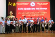 Đông đảo cán bộ, đảng viên, người lao động Khối Doanh nghiệp thành phố tham gia Ngày hội hiến máu tình nguyện