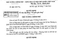 Quyết định số 869/QĐ-TTg của Thủ tướng Chính phủ: Về việc cấp Bằng “Tổ quốc ghi công”
