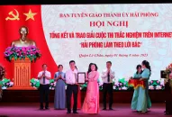 Trao giải Cuộc thi trắc nghiệm trên Internet “Hải Phòng làm theo lời Bác”