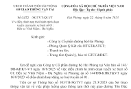Thông báo điều chỉnh tạm thời hành trình đoạn tuyến của Tuyến xe buýt số 01: Bến xe Vĩnh Niệm-Dụ Nghĩa