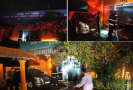 Dập tắt đám cháy trong nhà hàng và đảm bảo an toàn cây xăng ở khu công nghiệp Tràng Duệ