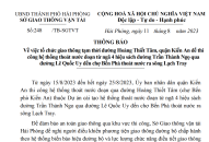 Phân luồng giao thông tạm thời đường Hoàng Thiết Tâm, quận Kiến An để thi công hệ thống thoát nước