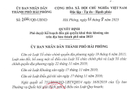 Quyết định phê duyệt Kế hoạch đấu giá quyền khai thác khoáng sản trên địa bàn thành phố năm 2023