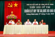 Đoàn đại biểu Quốc hội Hải Phòng tiếp xúc cử tri huyện An Lão chuẩn bị kỳ họp thứ sáu Quốc hội khóa XV