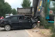 Xe ô tô chở 7 người ở Hải Phòng va chạm liên hoàn trên Quốc lộ 37