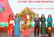 Kỷ niệm 93 năm thành lập Hội Liên hiệp Phụ nữ Việt Nam và Biểu dương phụ nữ Hải Phòng tài năng, sáng tạo