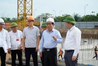 Phó Chủ tịch UBND thành phố Nguyễn Đức Thọ kiểm tra tiến độ triển khai xây dựng và việc mở bán nhà ở xã hội, nhà ở cho công nhân