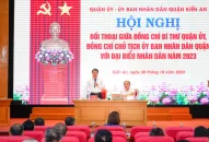 Bí thư Quận ủy và Chủ tịch UBNQ quận Kiến An đối thoại với đại biểu Nhân dân năm 2023