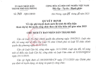 Quyết định phê duyệt Danh sách thí sinh đủ điều kiện tham dự kỳ thi tuyển công chức theo chỉ tiêu biên chế giao năm 2023