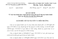 Quyết định về việc ban hành Quy trình nội bộ trong giải quyết thủ tục hành chính lĩnh vực đất đai trên địa bàn thành phố