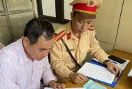 Đội CSGT số 2, Phòng Cảnh sát giao thông xử lý 01 trường hợp không nhường đường cho đoàn xe được quyền ưu tiên