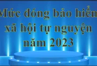 Mức đóng bảo hiểm xã hội tự nguyện năm 2023