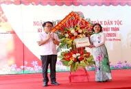 Trưởng Ban Dân vận Thành ủy Lê Trí Vũ dự Ngày hội “Đại đoàn kết toàn dân tộc” tại Tổ dân phố Lê Duẩn, phường Quán Trữ, quận Kiến An