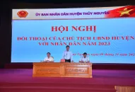 Chủ tịch UBND huyện Thuỷ Nguyên đối thoại với Nhân dân về bảo đảm trật tự an toàn giao thông và phòng cháy, chữa cháy