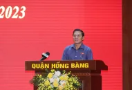 Chủ tịch UBND thành phố tiếp xúc cử tri quận Hồng Bàng chuẩn bị Kỳ họp thường lệ cuối năm 2023 HĐND thành phố khóa XVI