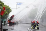 Diễn tập phương án chữa cháy và cứu nạn cứu hộ cấp thành phố tại Chợ An Dương, quận Lê Chân