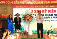 Quận Dương Kinh tiếp xúc các nhà giáo tiêu biểu nhân Kỷ niệm 41 năm Ngày Nhà giáo Việt Nam