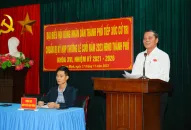 Chủ tịch UBND thành phố Nguyễn Văn Tùng tiếp xúc cử tri nơi cư trú tại phường Tràng Minh, quận Kiến An