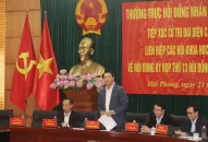 Tiếp xúc cử tri thành viên Liên hiệp các Hội Khoa học và Kỹ thuật thành phố lấy ý kiến tham gia vào nội dung Kỳ họp thường lệ cuối năm 2023