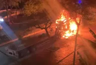 Xe container bốc cháy ngùn ngụt ở Hải Phòng