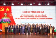 Chủ tịch Quốc hội Vương Đình Huệ làm việc với Ban Chấp hành Đảng bộ thành phố Hải Phòng